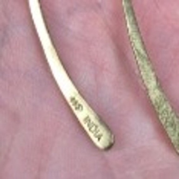 Vtg Gold Tone Threader Earrings 2.5" Long Minimalist Drop Dangle KR India - Picture 3 of 11